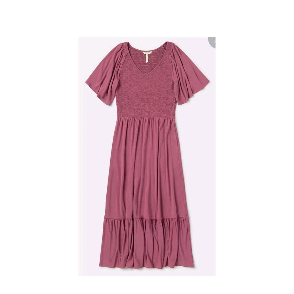 Matilda Jane Women Maxi Good Days Knit Smocked Dress Large Excellent Condition - Picture 3 of 8